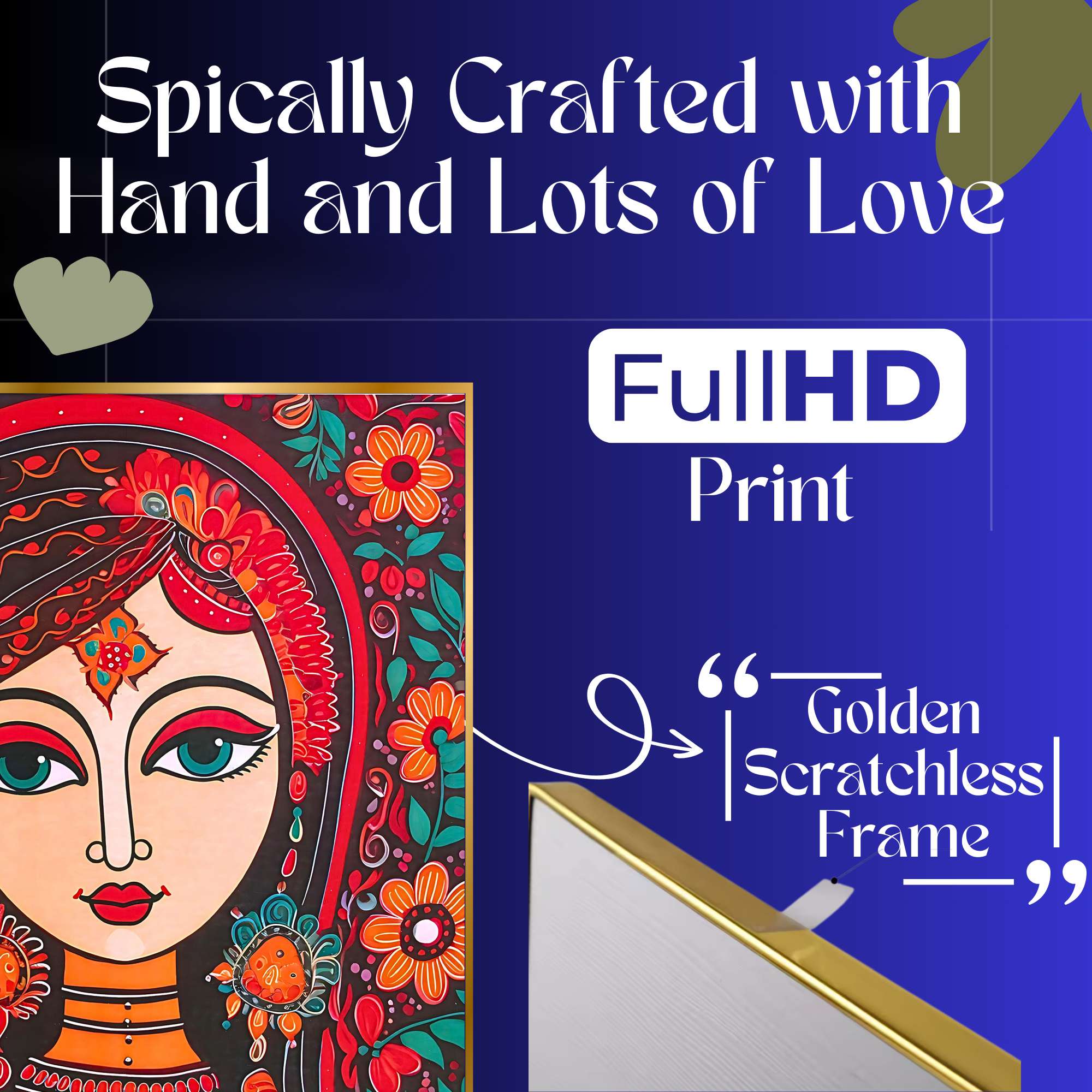 Set of Four Wall Paintings for Wall Dacoration Golden Framed Wall Paintings for Living Room & Bedroom Wall Art for Home Decoration & Office Wall Décor (13x10 inch CH-GD4-12) - Image 3