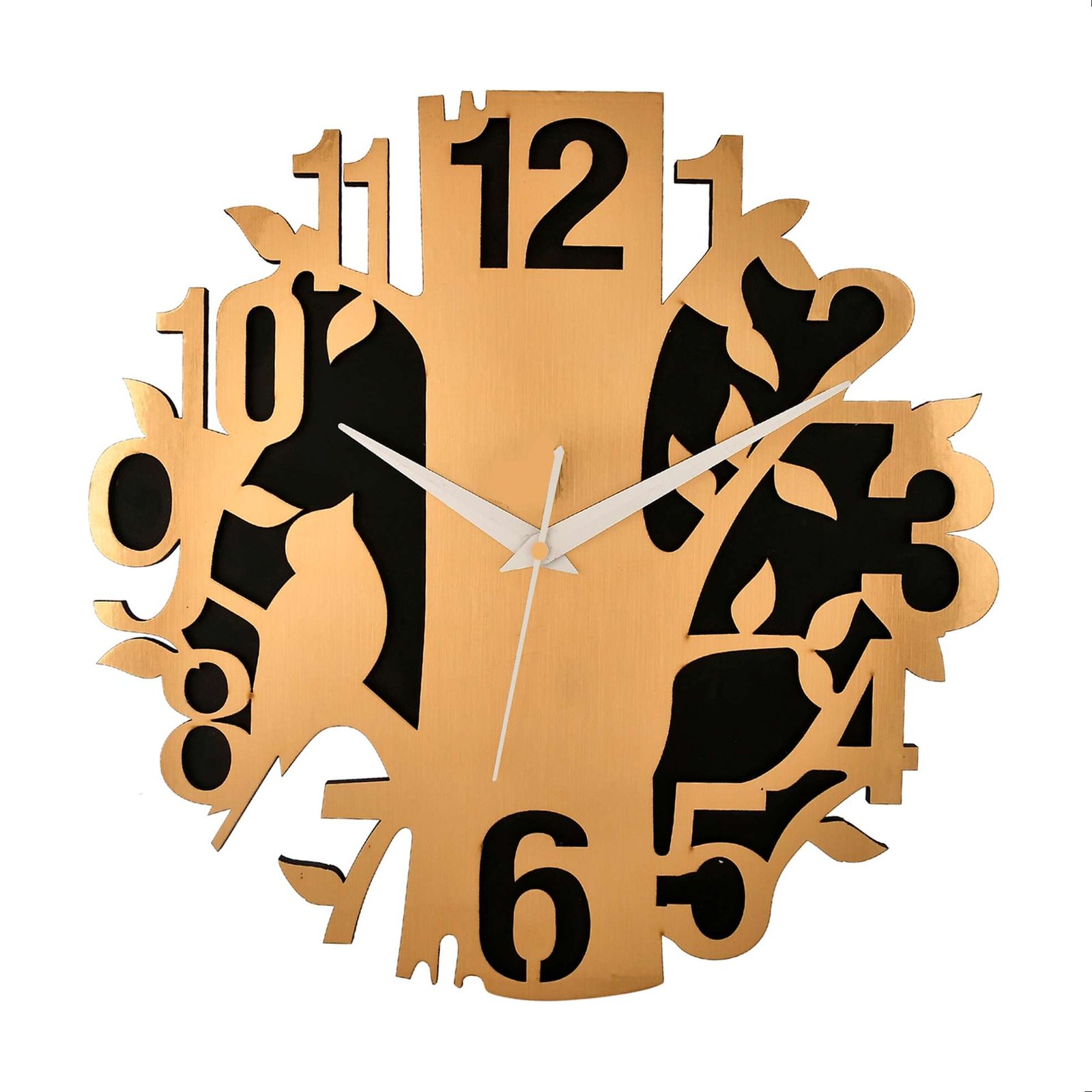 Wooden Silent Non-Ticking Wall Clock for Home Stylish Latest Designer Wall Clock for Home Living Room Bedroom Office Hall - Image 2